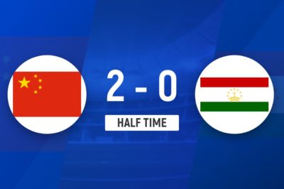 半场-U23国足暂2-0塔吉克斯坦 木塔力甫2分钟闪击张瑷晖头槌