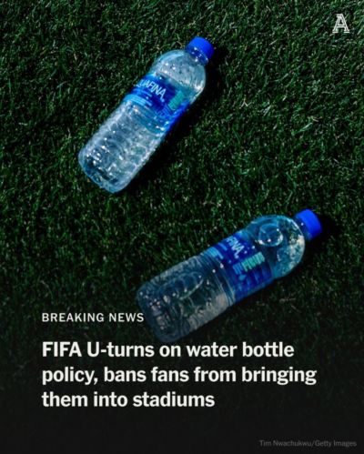 纽约市长：FIFA水瓶政策“令人担忧” 多伦多市长：纯粹的敛财