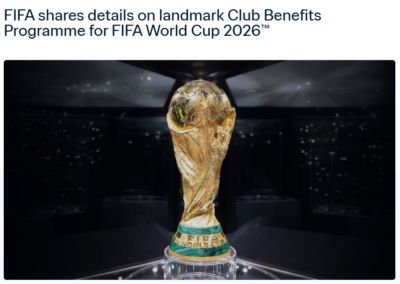 共3.55亿美元！FIFA官方首次发放世预赛补偿金，每场每人2306美元