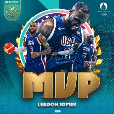 两年前的今天：39岁的詹姆斯荣获2024巴黎奥运会MVP！