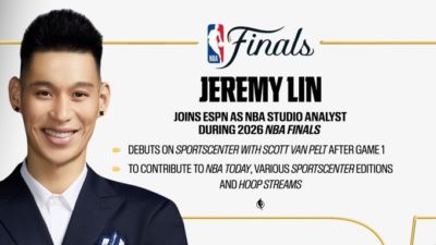 林书豪加入ESPN任演播室分析师 报道今年总决赛