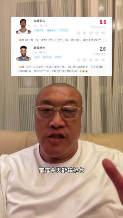 马健：文班和切特比真是一个天上一个地下 雷霆该用切特换字母哥