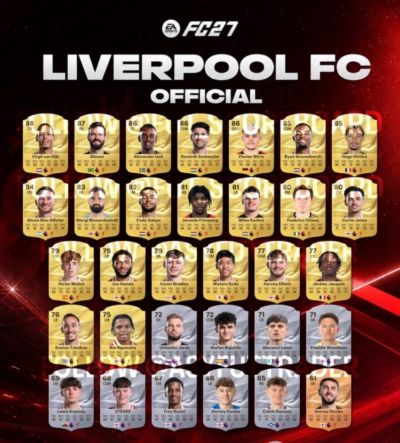 利物浦FC27评分：范戴克88最高，阿利松87，伊萨克&索博&维尔茨86
