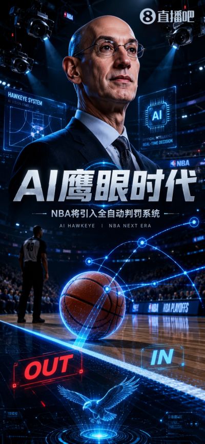 萧华：NBA将引进类似网球的鹰眼系统 由AI判断是否压线或是出界