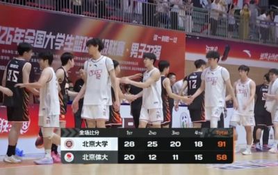 北京大学6人上双大胜北京体大 汪志鹏17+7+6 邓奕豪15+6