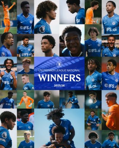 英超U18联赛决赛，切尔西5-1击败曼城夺得冠军