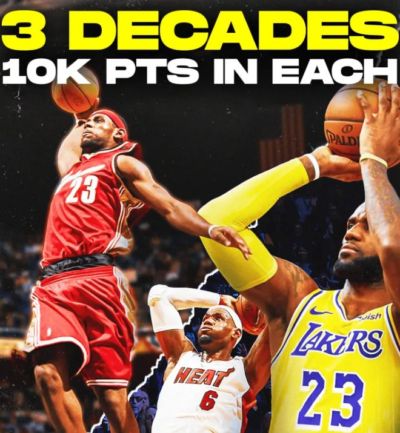 NBA最持久的男人！美媒：詹姆斯在三个不同十年全部砍下10000分！