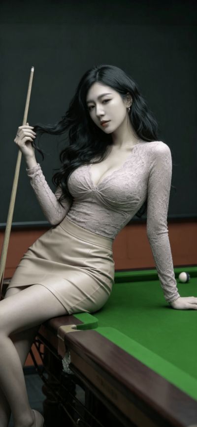 清冷脸,魔鬼身段!台球厅偶遇的女人,美得太过勾人