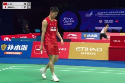 李诗沣0-2不敌奈良冈功大，遗憾止步中国羽毛球大师赛首轮