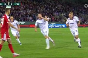 德国杯-拜仁4-1奥斯纳布吕克 凯恩双响奥利塞、比朔夫破门