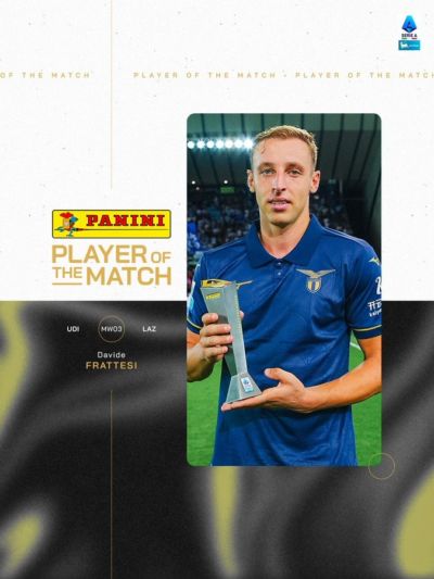 打进扳平进球！弗拉泰西当选拉齐奥2-1乌迪内斯全场最佳球员