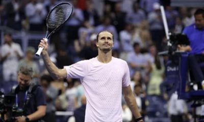 兹维列夫3-0淘汰范德尚舒普，拿到美网男单最后一张四强门票