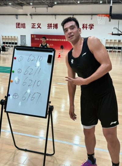 顺利通过！山东男篮球员杨文学晒新赛季体测照：上纲上线